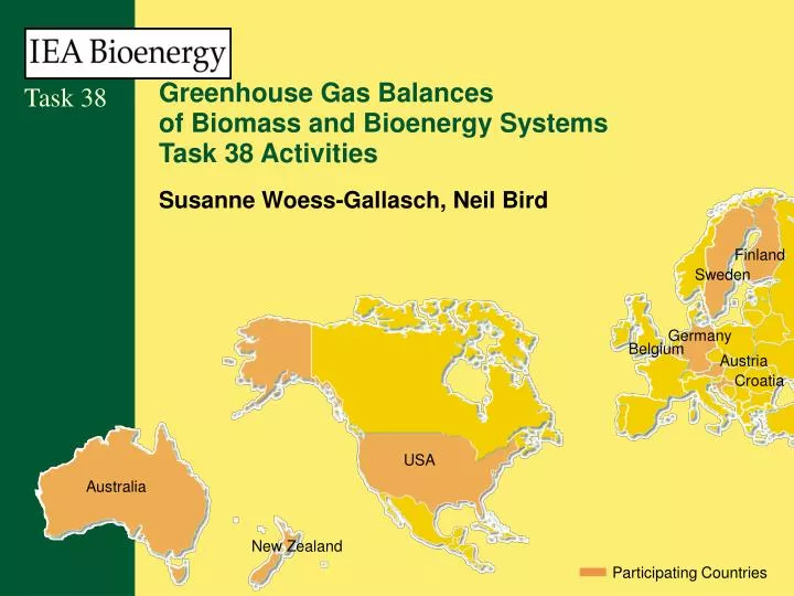 greenhouse gas balances of biomass and bioenergy systems task 38 activities