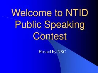 Welcome to NTID Public Speaking Contest