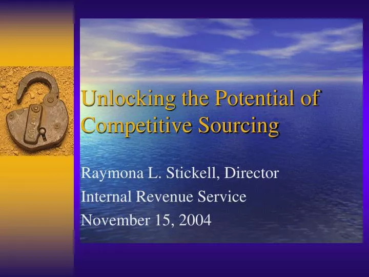 unlocking the potential of competitive sourcing