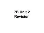 7B Unit 2 Revision - slide 1