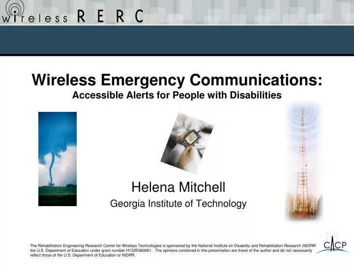 wireless emergency communications accessible alerts for people with disabilities