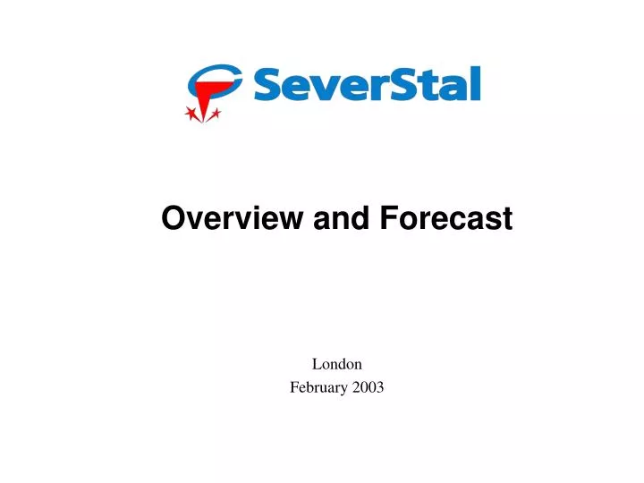 severstal overview and forecast