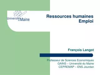 ressources humaines emploi
