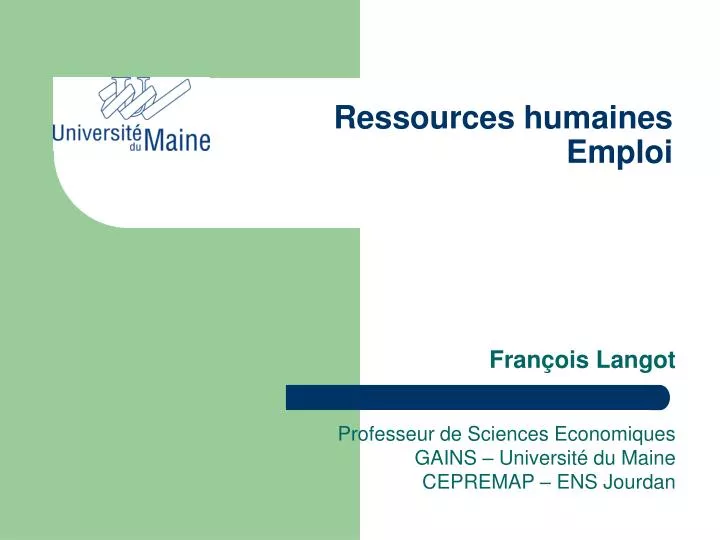 ressources humaines emploi