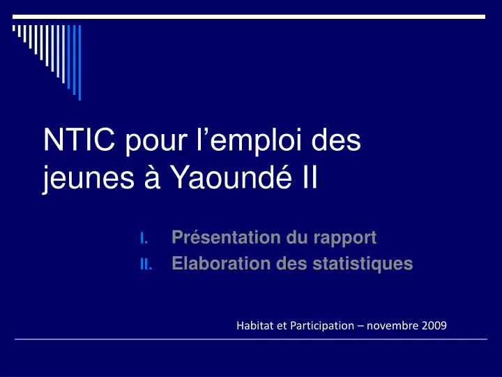 ntic pour l emploi des jeunes yaound ii