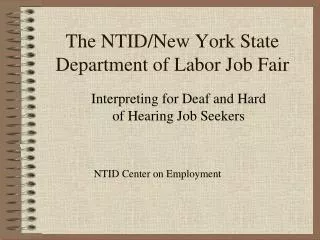 The NTID/New York State Department of Labor Job Fair