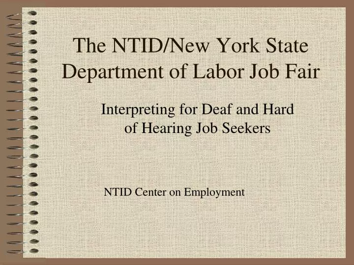 the ntid new york state department of labor job fair
