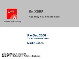 On XSRF And Why You Should Care