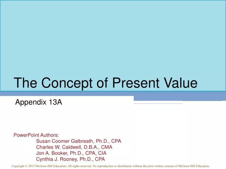the concept of present value