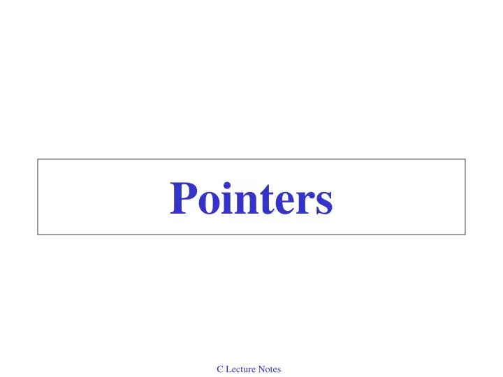 pointers