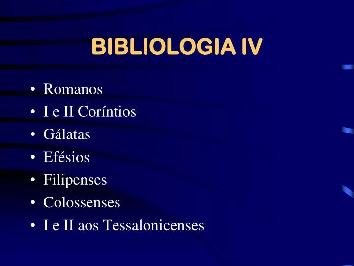 bibliologia iv