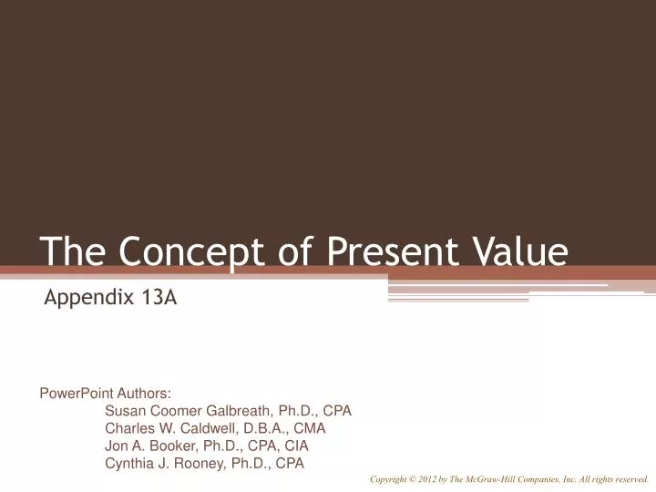 the concept of present value