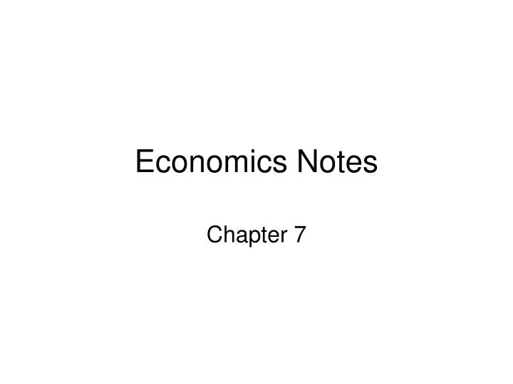 economics notes