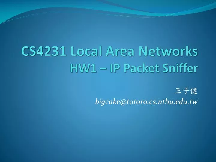 cs4231 local area networks hw1 ip packet sniffer