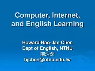 Computer, Internet, and English Learning