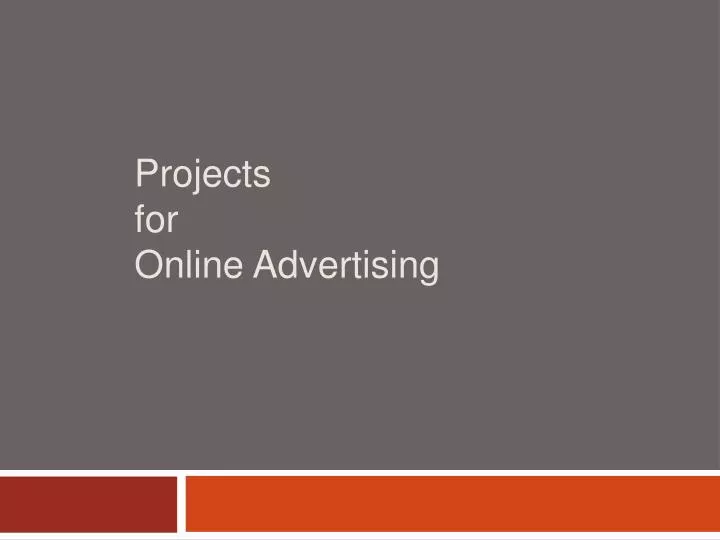 projects for online advertising