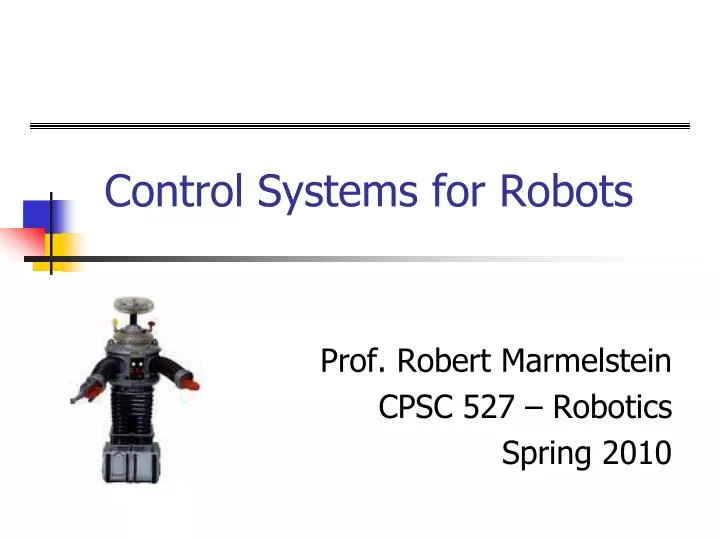 control systems for robots