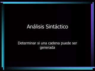an lisis sint ctico