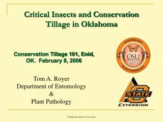 Critical Insects and Conservation Tillage in Oklahoma