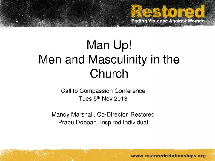 man up men and masculinity in the church