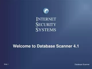 Welcome to Database Scanner 4.1