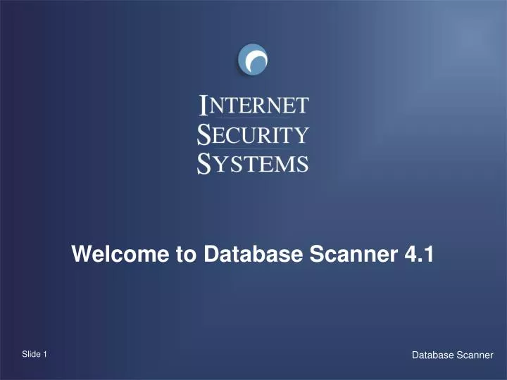 welcome to database scanner 4 1