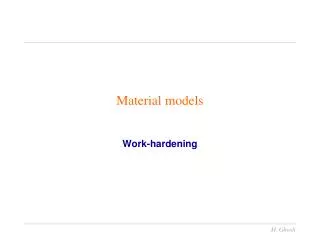 Material models