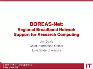 BOREAS-Net: Regional Broadband Network Support for Research Computing