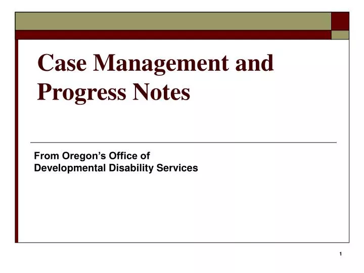 case management and progress notes