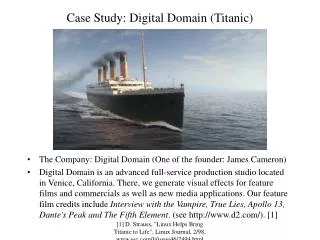 Case Study: Digital Domain (Titanic)