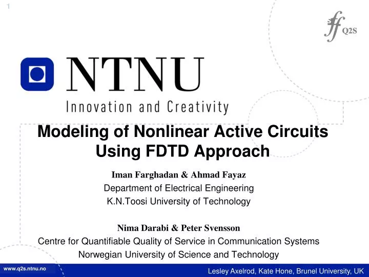 modeling of nonlinear active circuits using fdtd approach