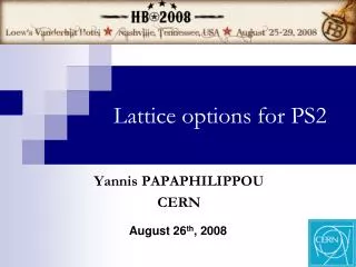 Lattice options for PS2
