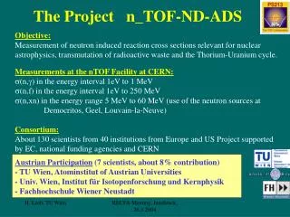 The Project n_TOF-ND-ADS