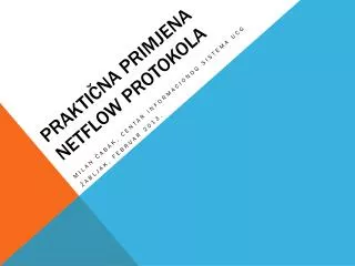 prakti na primjena netflow protokola