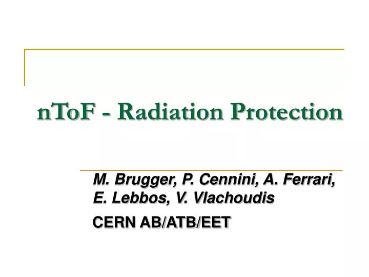 ntof radiation protection