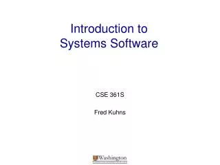 introduction to systems software