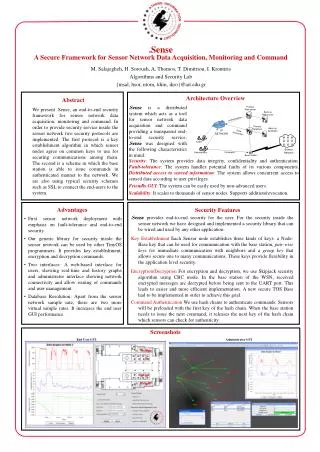 .Sense A Secure Framework for Sensor Network Data Acquisition, Monitoring and Command