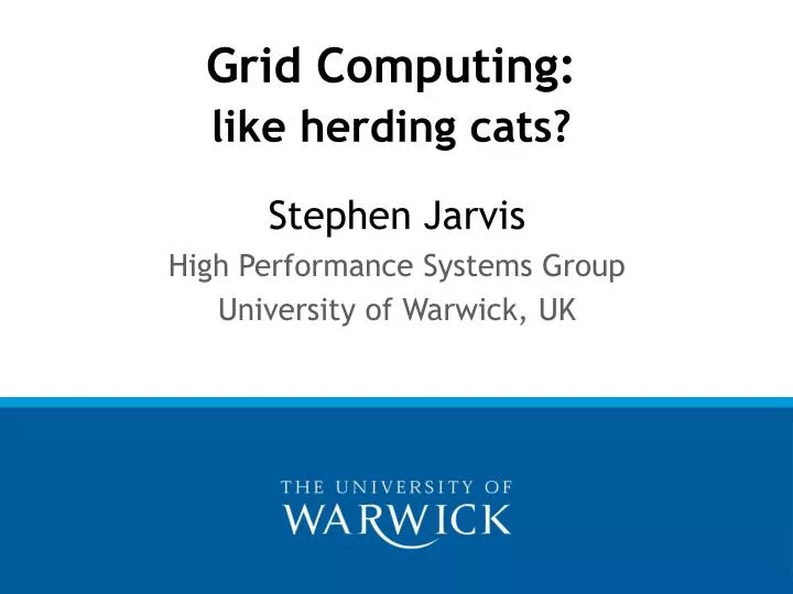 grid computing like herding cats