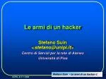 Le armi di un hacker - slide 1