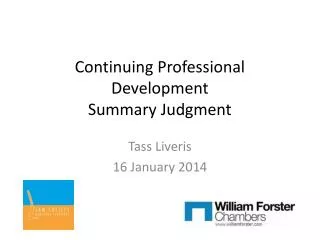Continuing Professional Development Summary Judgment