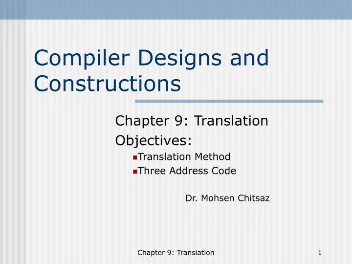 compiler designs and constructions