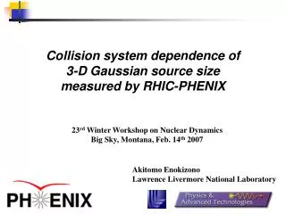 Collision system dependence of 3-D Gaussian source size measured by RHIC-PHENIX
