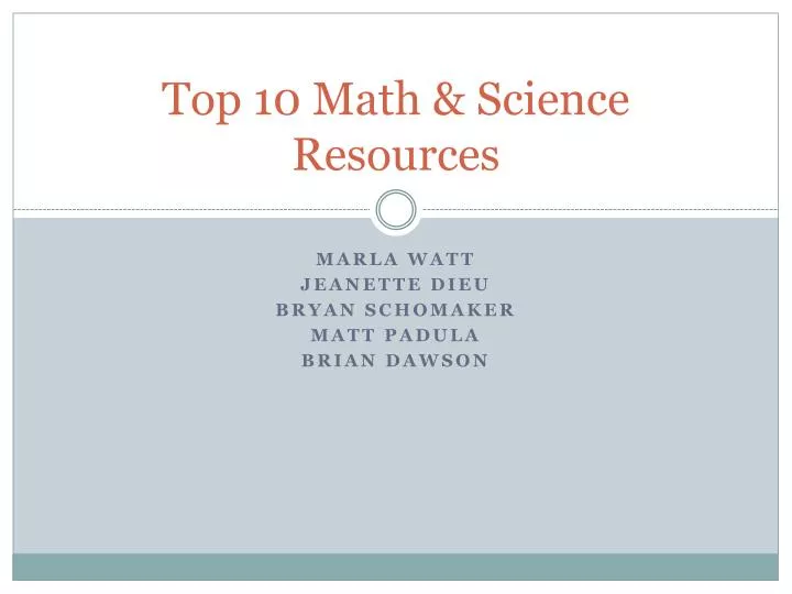 top 10 math science resources