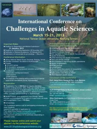 International Conference on Challenges in Aquatic Sciences