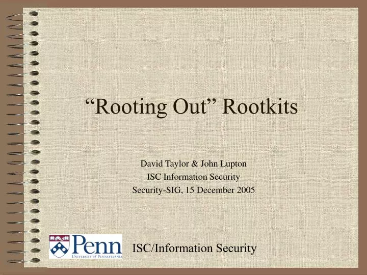 rooting out rootkits