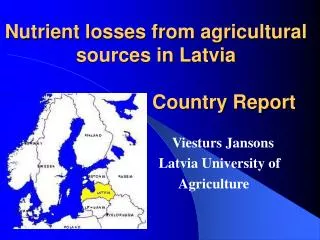 Nutrient losses from agricultural sources in Latvia Country Report