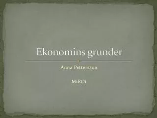 ekonomins grunder