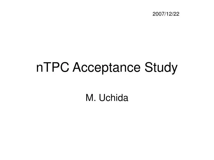 ntpc acceptance study