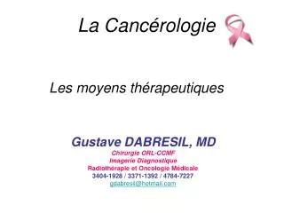 la canc rologie