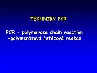 techniky pcr